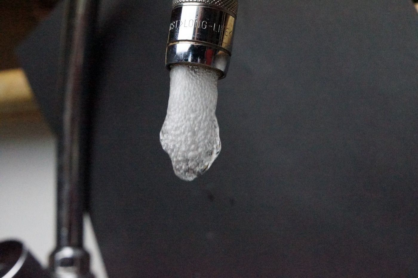 The cold tap is the shortest path from the treated supply to the glass.