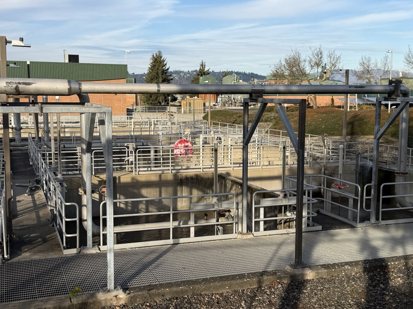 The tanks of a treatment plant. A common plant has the same tanks and two hundred owners.