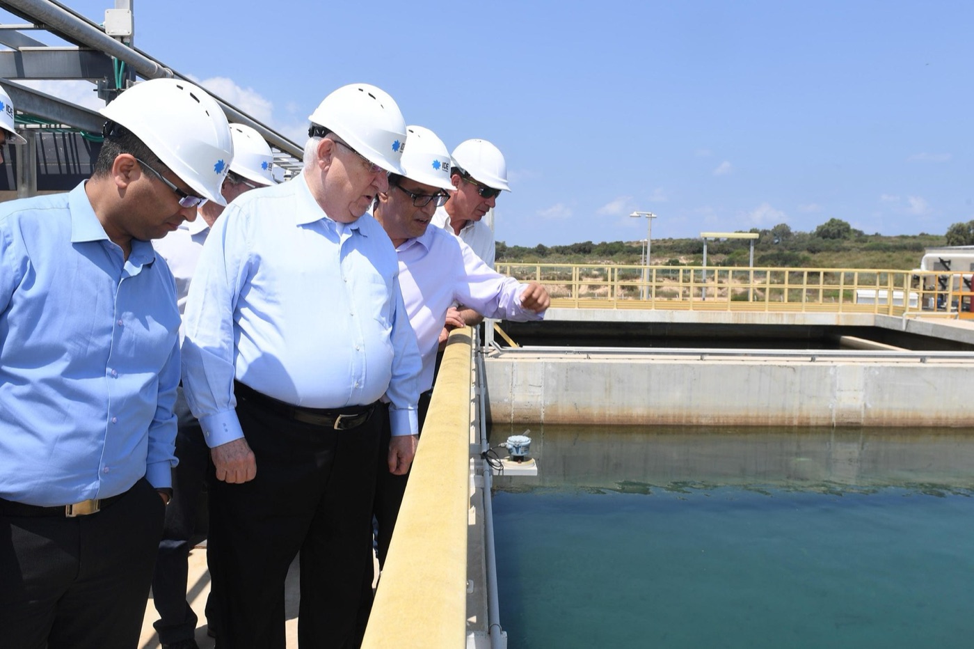 Visitors at the Sorek plant in Israel, one of the largest reverse osmosis plants in the world.