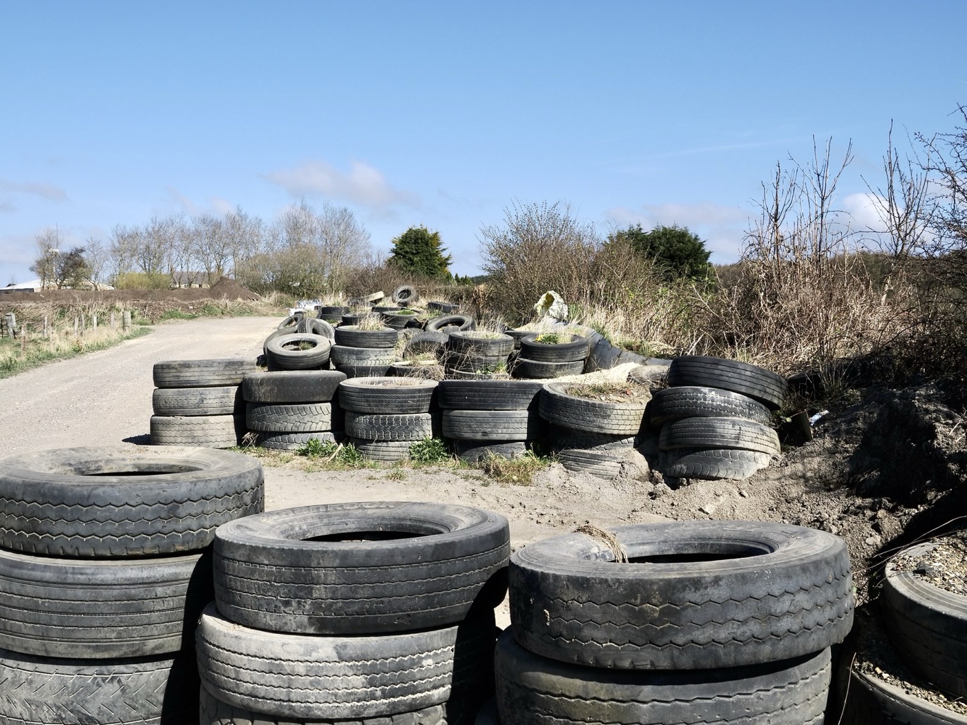 Worn tyres. Tyre dust is the largest single source of microplastic in the environment.