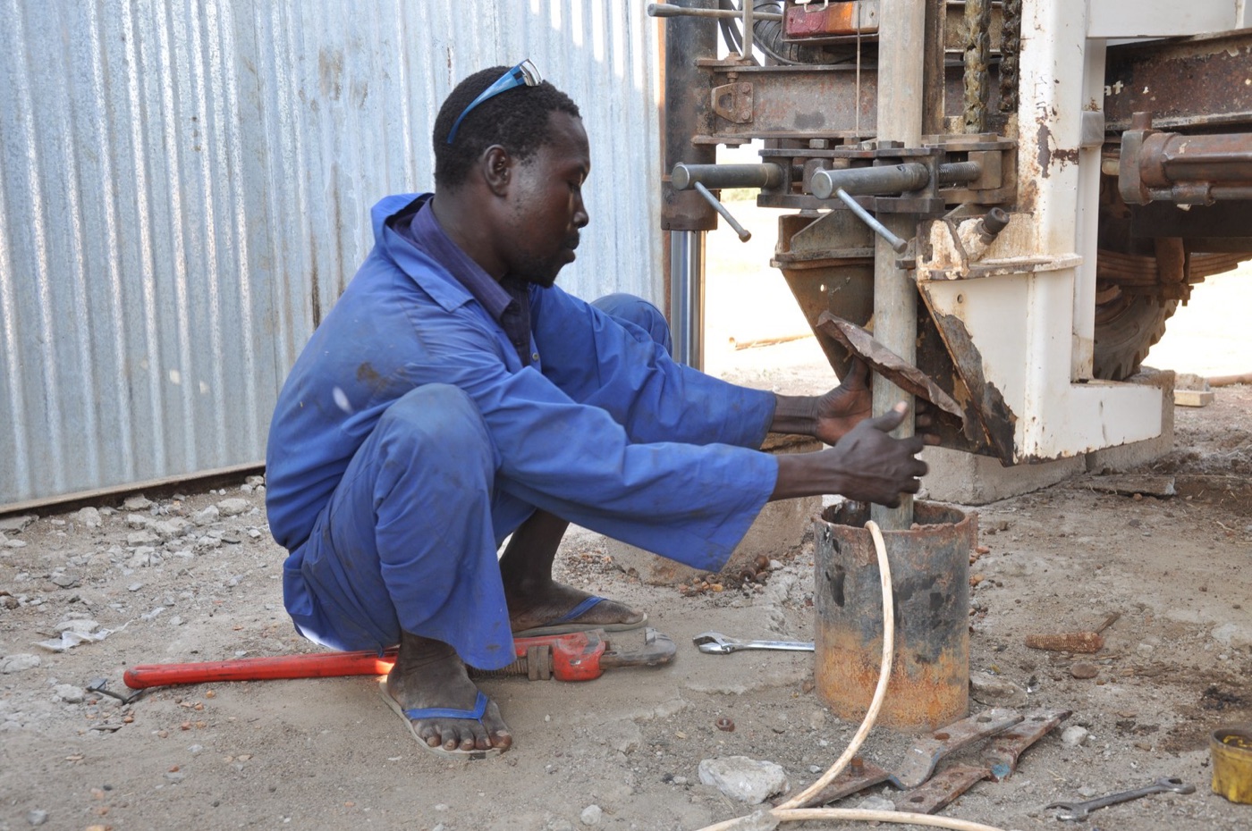 Drilling a well. The test at drilling is, for most private wells, the last test they ever get.