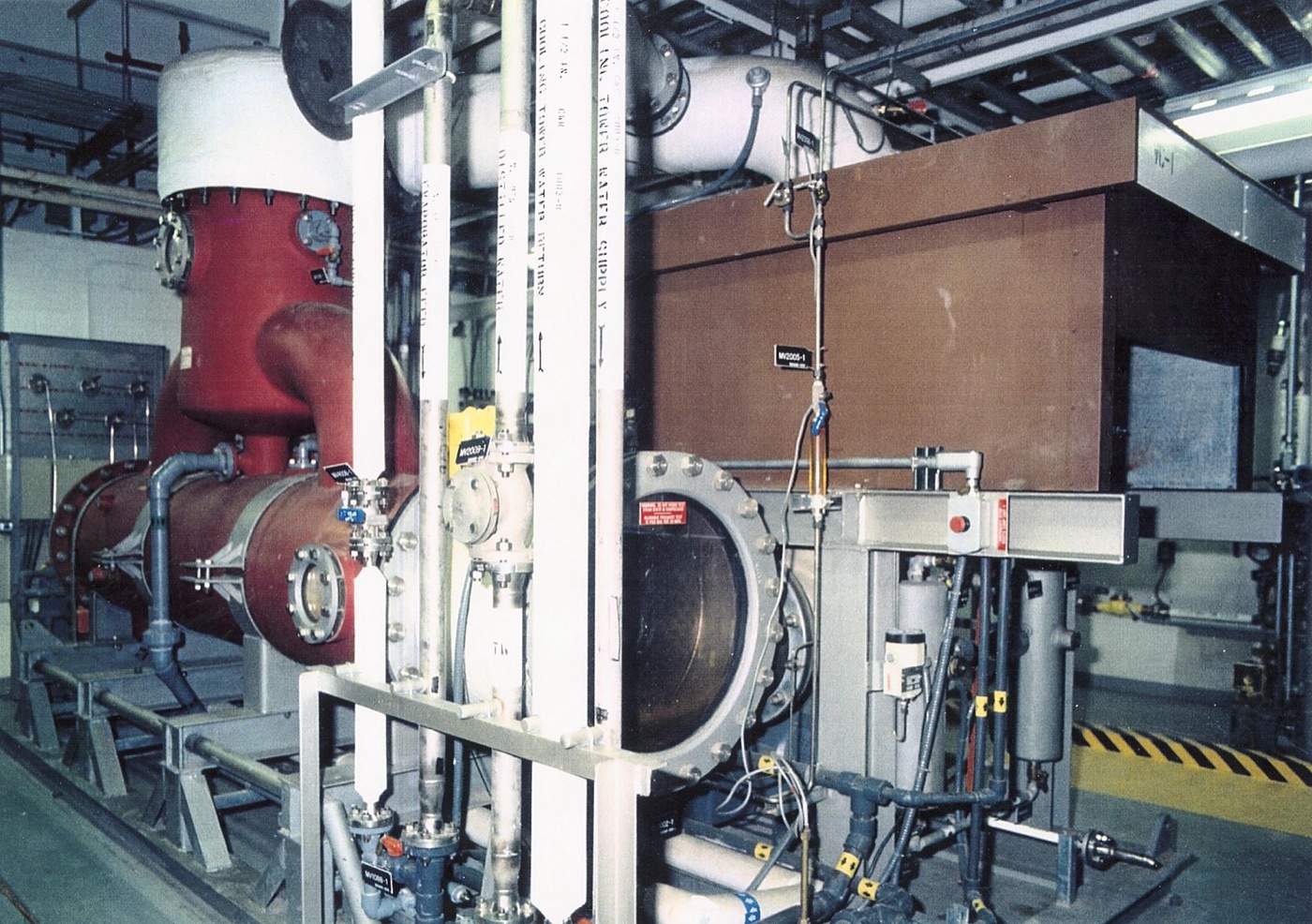 An industrial evaporator. In a zero liquid discharge plant this is where the last of the water is taken off the salt.