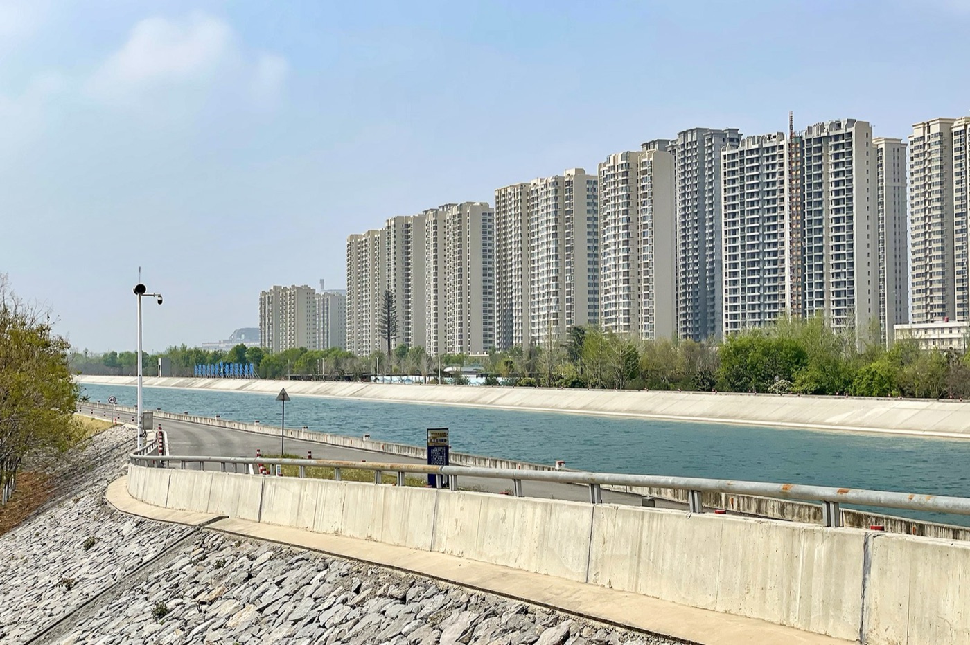 The transfer canal reaching the city. Water from the Han River, fourteen hundred kilometres to the south.