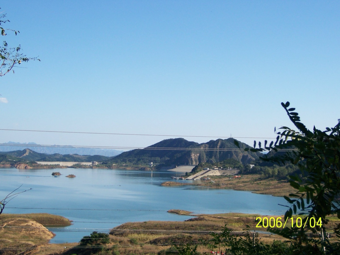 Miyun reservoir, in the hills north of Beijing. Nearly empty in 2014, it is now refilled from the canal.