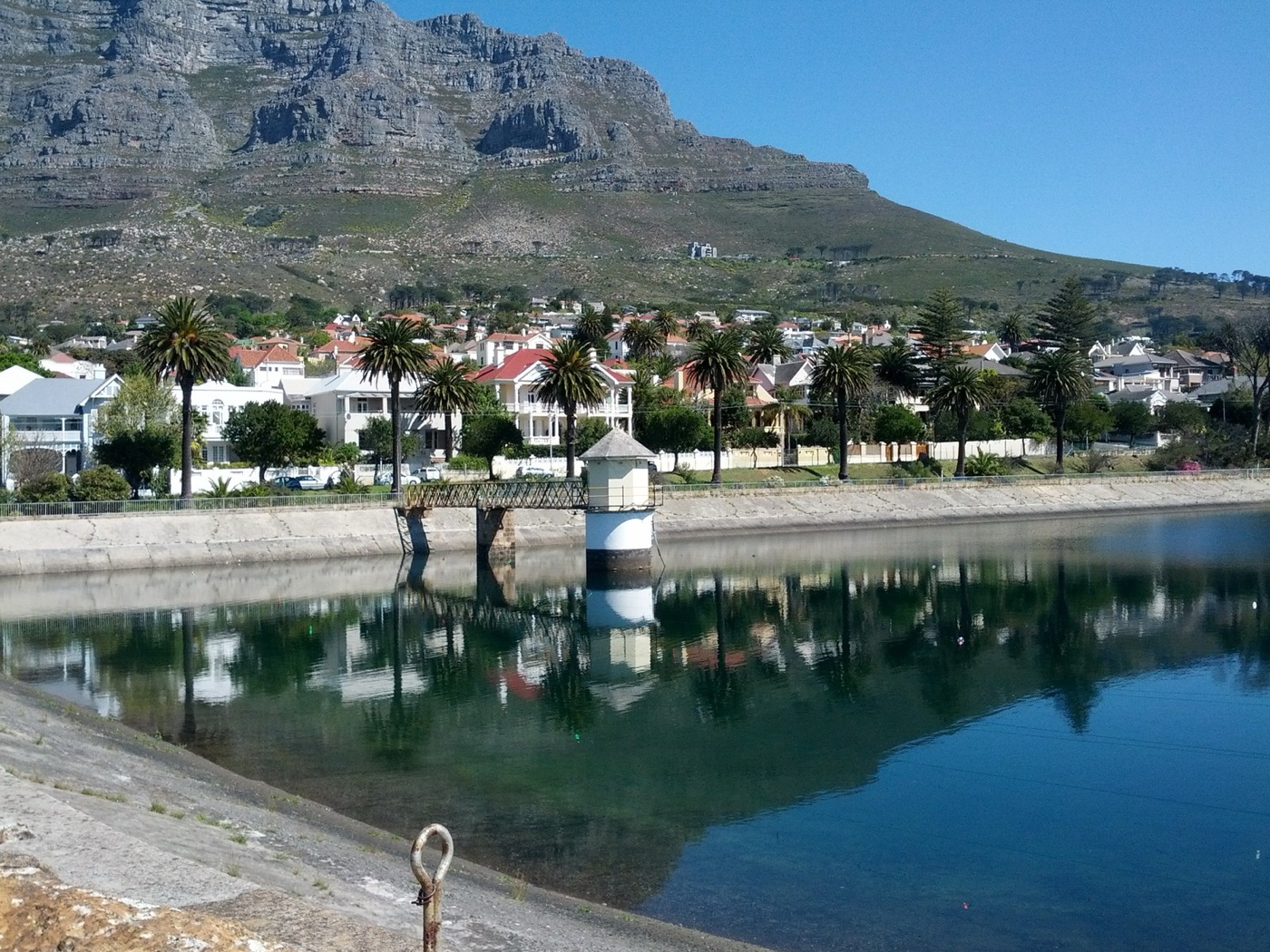 The Molteno reservoir under Table Mountain, the city's oldest, and still in use.