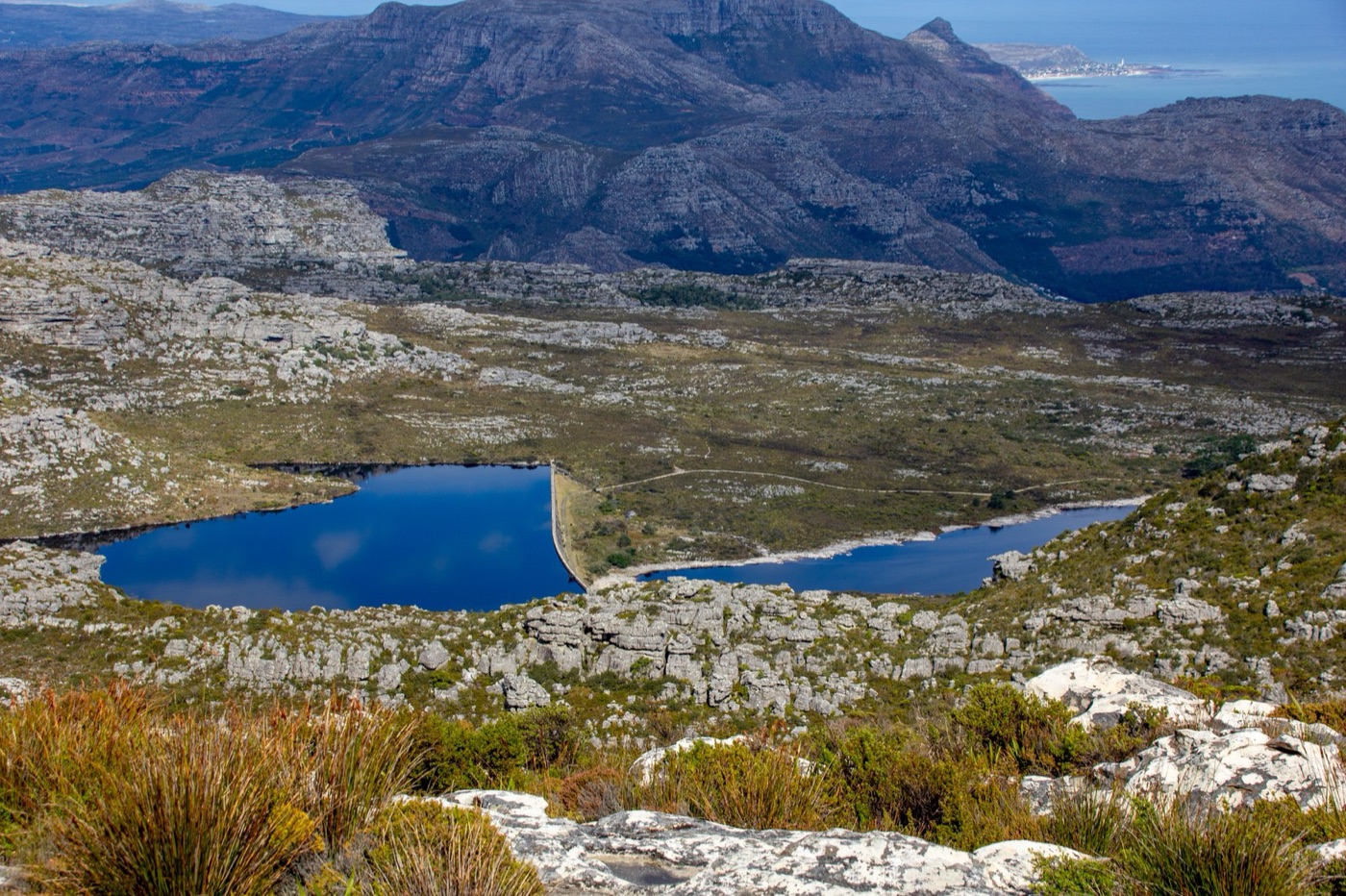 The reservoirs on top of Table Mountain, built in the 1890s, and far too small for the city below.