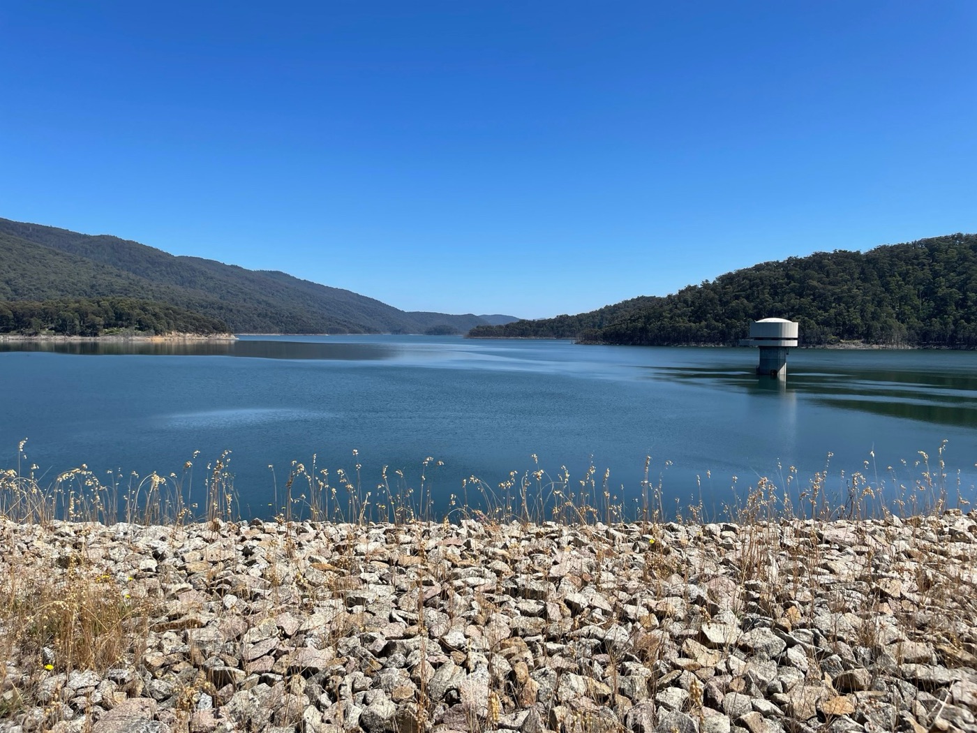 The Thomson dam, the largest of the reservoirs that carried Melbourne through the Millennium Drought.