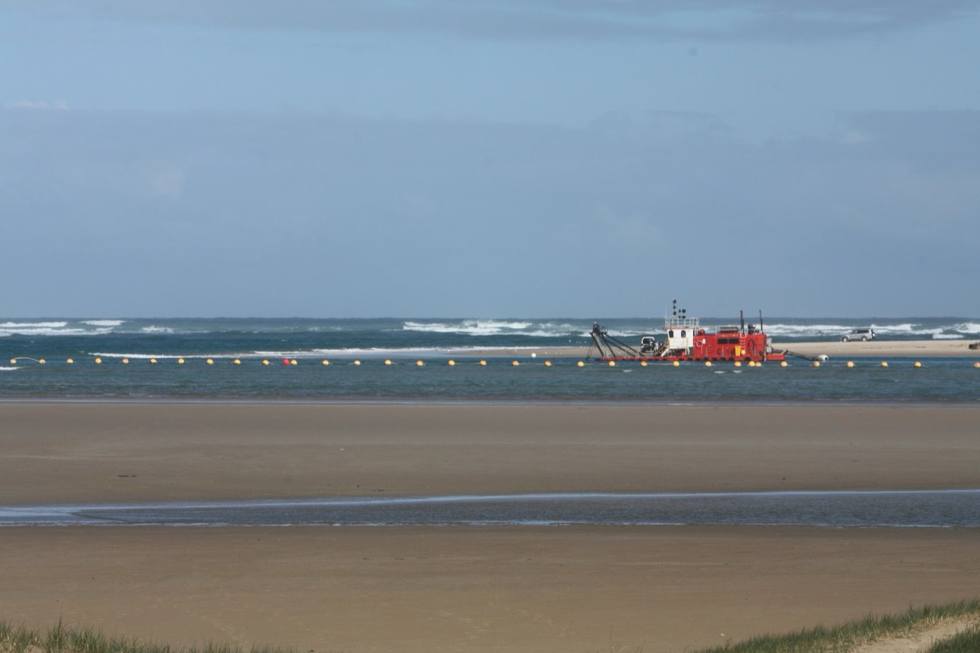The dredge at the Murray mouth. Without it the river does not reach the sea.