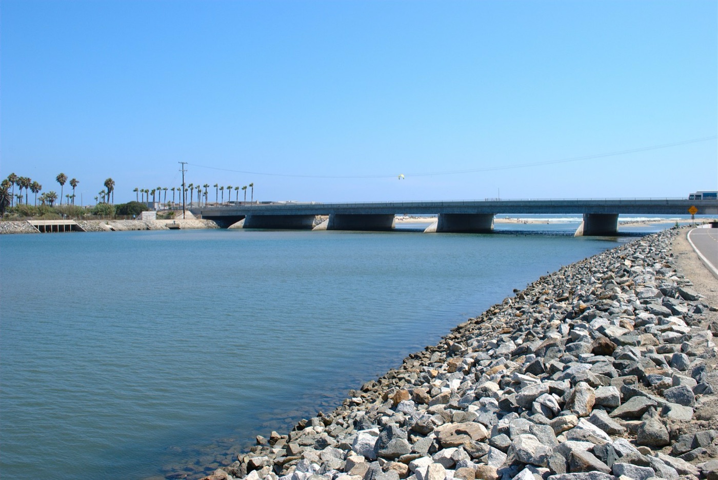 The mouth of the Santa Ana River at Huntington Beach. The county's used water once ended here.