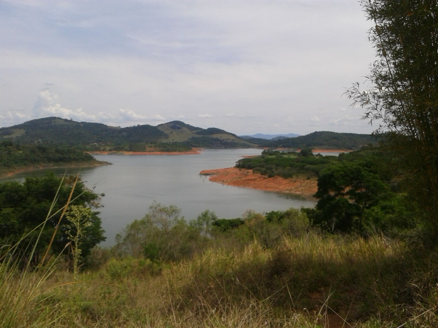 A Cantareira reservoir in the hills north of the city. In 2014 the water fell below the intakes.