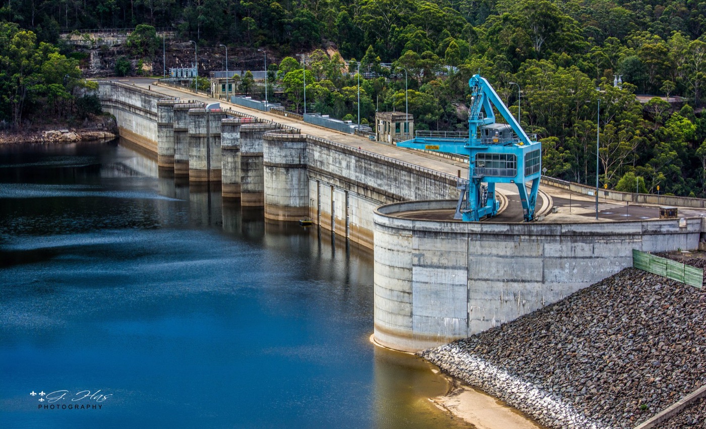 Warragamba dam, which holds four fifths of the water for five million people.
